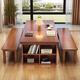 Mark Mu Liangpin Massivholz Tisch Esstisch Integrated Long Table Study Tisch Konferenz Tabelle Großer Board Tabelle C9904 Grau 2,0 m
