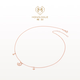 MONOLOGUE Monologue Good Night Star and Moon Necklace Rose K Gold Clavicle Chain Diamond Set Chain MU141 Birthday Gift Premium Recommendation Star and Moon Necklace 37.5cm
