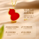 China Gold Fulu Gourd 18K Gold Necklace Women 2025 New Agate Pendant Birthday Gift for Girlfriend Wedding Anniversary 18K Gourd Red Agate Pendant Free Yellow Silver Chain
