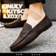 Fan XIBO Marke Soft Sohle alleinige Design im mittleren Alter Herrenschuhe 2025 Neue Sommer Casual Lederschuhe Vaters Schuhe der Geruchssicherheit, vielseitige Männerschuhe D826 Schwarzer Single-Layer 41 (260 mm) klein, um aufmerksam zu machen
