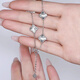 Platinum Bracelet Four-Leaf Clover Five-Flower Girl Pt950 Platinum Bracelet Jewelry New Valentine's Day Gift - Small size weighs about 7.4-7.5 grams (width about 9mm)