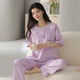 Meng Xinsheng Pyjamas für Frauen im Sommer im Sommer Pure Cotton Kurzärmelhosen Dünne Baumwoll-Sommer-Runde Hals-Kleidungsset können außerhalb von Hose mit Kurzärärmern getragen werden: YZT9720 m