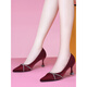 ERXUs Tochter der Hochzeitsmutter in Schwiegermutter mit Cheongsam High Heels Frauen Frühling und Herbst Dünne Heels Pointy Hochzeit G9866 Burgund 35