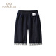 
Fanli Girls Jeans Summer 2025 New Fashionable Baby Pants Outside Trousers Children's Straight Cropped Pants Summer Dark Blue 80 cm