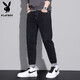 Playboy Jeans Men's Men's Summer Cone Shape montre une chair lâche élevée couvrant la mode rétro polyvalente pantalon décontracté d'été 6621 noir [Summer Thin] 32 [2 pieds 5-poids 135-145jin [Jin est égal à 0,5 kg]]]