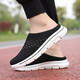 Chaussures plus âgées, demi-pantoufles, chaussures de direction à semelle douce élargies élargies élargies, chaussures de sport en cours d'exécution, chaussures pour hommes, chaussures de mère, Qiu 9910-Black 42