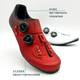Angepasst an Shimano RC702/RC703 Road Bike Herren Lock Shoes Fahrrad Reiten BOA -System Atmungsaktives RC703 Weiß/Regular 40