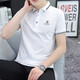 [Fabricante Batch One] Polo bordado de negocios Camisa de algodón puro Camiseta de manga corta Camisa de solapa de verano de hombres blancos 683 Modelos XL 125-140Jin [Jin equivale a 0.5 kg]