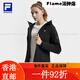 斐乐（FILA）FILA 官方女士梭织外套2025春新款健身运动基础加绒 深黑-BK S160/80A 均码