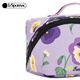 Lesportsac Lebosi 25 new cool Luomi garden series cute fresh makeup storage bag clutch bag Jinse rose dream