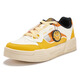 361361 Herren 2025 Sommer neues Mesh atmungsaktiven Herrenschuhen Dicke alleinige Sportschuhe Herren -Freizeitschuhe 6624 Feder Weiß/Retro Yellow 39