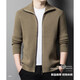 Inter Mailand-Ordos reine Wolle halb hohe Stand-Collar-Strickjacke für Herrenherbst- und Winter. Neuem Sweater mittleren Alters, Tee Green [100% Full Wolle] XL empfohlen 140-160jin [Jin gleich 0,5 kg]