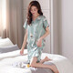 Ночная рубашка Yalu для женщин в летних ice Silk Silk Pajamas 2025 Новая летняя эмуляция шелк беременной матери-платье LSD9930 2xl [предполагаемое вес 140-160Jin [Джин равен 0,5 кг]]]