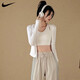 耐克（NIKE）防晒衣女款速干透气凉感防紫外线运动上衣瑜伽健身户外训练服 白色 M 【建议90-110斤b