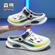 Senma hole shoes men wear thick sole dual-purpose sports sandals for men in summer 2025 new non-slip beach sandals [Ultravel version] Gray blue 42 [42-43 same size]
