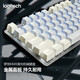 Z Mechanische Tastatur K845 Kabelgebundene blau und weiße doppeltpaarige Pulver für Mädchen modische und einfache hochwertige Büro-Blau-Blau-und-weiße offizielle Standard-Nr. 104 Schlüsselblau-Achse