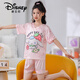 Disney Girls Pyjamas Sommer Dünne Eisseide 2025 Neue Kinderklimaanlage Home Kleidung mittelgroße Kinder Mädchen Babyanzug V-Neck-1047# 170 Größe 8 Empfohlene Höhe 90-103 cm