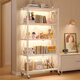 Shanshan Wooden Art Bookshelf Floor-standing Storage Rack Free Installation Folding Storage Rack Removable Toy Rack Steel Bookcase