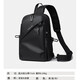 
New men's crossbody bag casual 2024 Korean version of the film waterproof small backpack trendy and fashionable sports chest bag 6216 black length 20cm high 32cm width 11cm
