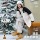 Camel women's workwear down jacket men's new winter hooded thickened warm short cold-proof waterproof jacket