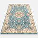 LUODABAN TURKISH PERSIAN STYLE Wohnzimmer Teppich Wohnzimmer amerikanischer Land für europäische Stile European Style Matte Neoklassische Schlafzimmerbett 3888 Blau Grün 200 cm*290 cm _Die Flusen ist sehr dicht und wiegt ungefähr _42_Jin [Jin ist gleich 0,5 kg.