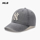 MLB Official Male and Female Couple Showing Face Small Fashion Retro Sunscreen Soft Top Baseball Cap Spring and Summer CPVV5 New York Yankees/Charcoal Gray One Size