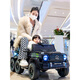 Black rice children's electric car big g four-wheeled with remote control toy car can sit people off-road car men and women baby stroller black/six-wheel drive 12V adult seat + leather seat + portable electric drive