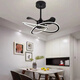 
Nordic ceiling fan light new home light luxury Nordic fan light 2025 master bedroom restaurant ceiling fan light home integrated invisible model 9227 white 60cm-three colors-inverter six gears