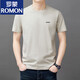 罗蒙（ROMON）男士短袖t恤夏季新款潮流棉简约圆领上衣休闲凉感体恤衫男T YS9929驼色【带标】 均码 115【126-140斤】