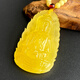 Jade 1 item 1 certificate 1 shot natural raw mineral non-optimized beeswax Guanyin pendant Guanyin Bodhisattva rare collection Guanyin Bodhisattva 20.14 grams