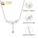 Chinese gold pure silver gardenia necklace for girls new versatile high-end Valentine's Day birthday gift for girlfriend and wife Gardenia necklace-s999 brand gift box