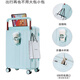 Kangaroo (KANGAROO) wide trolley suitcase front opening trolley case men's large capacity multifunctional password box student women's travel suitcase piano white fashionable wide trolley 20 inches small boarding