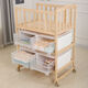 Jiaojing Diaper Table Bathntable Deux-en-un Table de couches pour bébé multifonctionnel BB BB Shaker Newborn Clothes Change Table Tableau peut secouer Table de couches en bois massif + Pad (PAD COLOR NOTES)