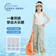 
OVE Girls Ice Silk Quick-Drying Work Pants Summer 2025 New Children's Mosquito Repellent Pants Large Children's Summer Sport Pants Thin Style [Two-Piece Set] 15029 Pink Purple + 9889 White 120 cm