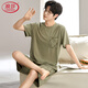 Langsha Herren -Pyjamas Modal Shorts Shorts für Teenager koreanische Stil Einfacher Student Dünn Home Clothing Set 6623 L