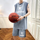 Ran de la même chemise sans manches estivale de Yilan pour garçons, combinaisons de basket-ball pour garçons, lycéens juniors et lycéen, gros veste de sport pour enfants 6636 gilet gris foncé + short qualité Assurance m 80-100jin [Jin est égal à 0,5 kg]