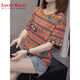LOVER RUCCI fat mm belly-covering versatile pure cotton short-sleeved T-shirt for women 2025 summer new style 200Jin [Jin equals 0.5 kg] loose slim casual top 9928 gray 3XL 160-180Jin [Jin equals 0.5 kg]
