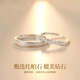 Chinese gold fugitive princess couple ring pair of proposal silver rings girl birthday gift girlfriend wife wedding anniversary promise bow ring engraved greeting card