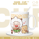 Xiao Jiejiang a choisi une tasse en céramique paresseuse, mignonne et drôle pour le dortoir des élèves avec une tasse d'eau et une tasse de lait pour offrir des cadeaux à des amis [Hand blanc] DR3271 Tug exquis [tasse simple + cuillère + couvercle de tasse]