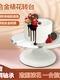 Zhong Zhanggui turntable aluminum alloy decorating table set tray rotating household commercial decorating turntable baking dessert tool 12-inch white aluminum alloy decorating turntable