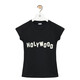 
LOEWE Women's Black Cotton Holywood Print Small Silhouette T-Shirt S