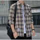 Miao Youke Camisa informal a cuadros Spring y Autumn Camisa de manga larga Camisa coreana Retro Summer Flin Jacket K12108 White M 90-110Jin [Jin equivale a 0.5 kg]