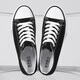 Captain italien Chaussures décontractées pour hommes et femmes chaussures de toile star classiques basses de cartes de sport top basse A21203 Modèle noir noir 42