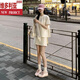 El estilo de Victoria es un traje de deportes casual blancos de estilo blanco súper caliente y hermoso para mujeres en mangas cortas que reducen la edad de verano, faldas cortas y un juego de dos piezas de mangas cortas blanquecinas + faldas cortas + Shawl S 100Jin [Jin equivale a 0.5 kg]