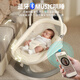 ULOP baby rocking chair, electric rocking chair, a magic tool for coaxing babies, newborn meet-and-greet gift and full-month gift, baby products cradle, rocking chair, rocking bed recliner, a magic tool for newborn babies to sleep, khaki mosquito net + soothing toy stand + double-sided sleeping mat