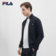 斐乐（FILA）官方男士针织长袖外套夏款时尚休闲商务基础上衣 传奇蓝-NV M 170/92A