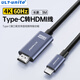 ULT-uniteType-C转HDMI2.1转换器线投屏4K高清转接头macbook笔记本电脑手机平板外接电视显示器3米
