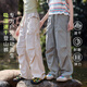 Yoyo one (Yoyo one) girls quick-drying pants 2025 summer thin children's sports ice silk hiking waterproof outdoor girls big children hiking pants 15261 military green [quick-drying pants] 130