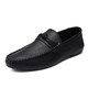 
CARTELO men's beanie shoes Korean style business work casual leather shoes breathable and versatile non-slip one-slip men's shoes 2025 summer D826 black 39 small