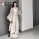 Woodpecker (TUCANO) 2025 early autumn new long over-knee sweater jacket knitted cardigan for women in autumn and winter Korean lazy style coat Apricot color S recommended 75-95Jin [Jin equals 0.5 kg]